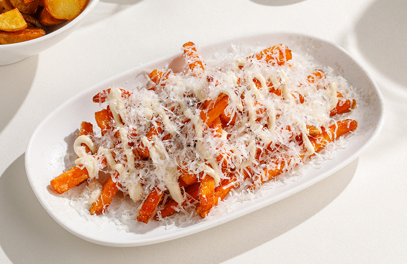 Заказать батат фри с пармезаном