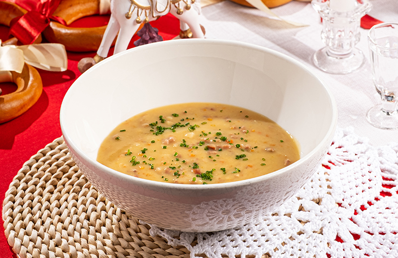 Заказать на дом гороховый суп с копчёностями