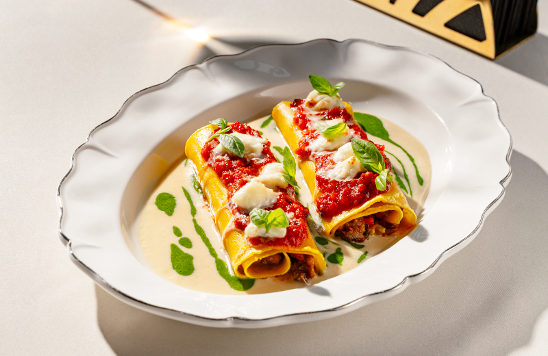 Доставка на дом лазанья с уткой и моцареллой