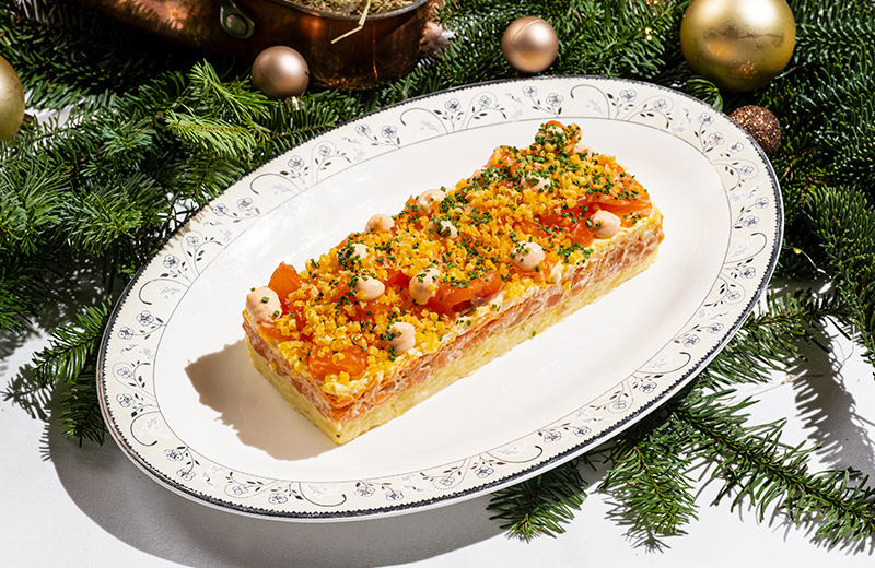 Доставка мимоза с копчёным лососем