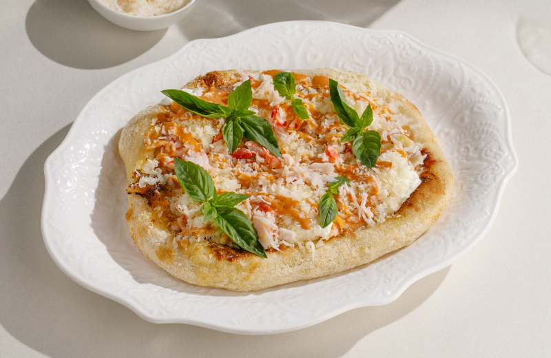 Доставка мини-пицца с крабом