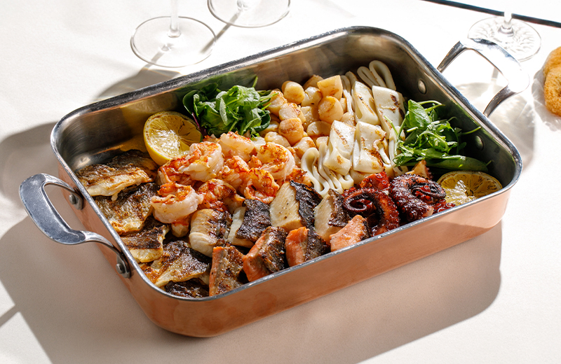 Доставка на дом морское плато на гриле