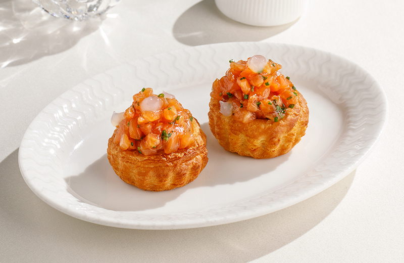 Заказать на дом паштейш с лососем в имбирно-устричном дрессинге