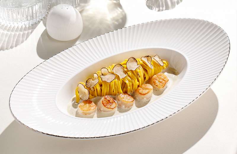 Паста с гребешками и трюфелем