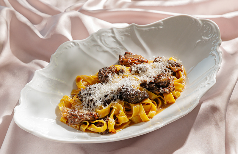 Доставка на дом паста тальятелле со сморчками