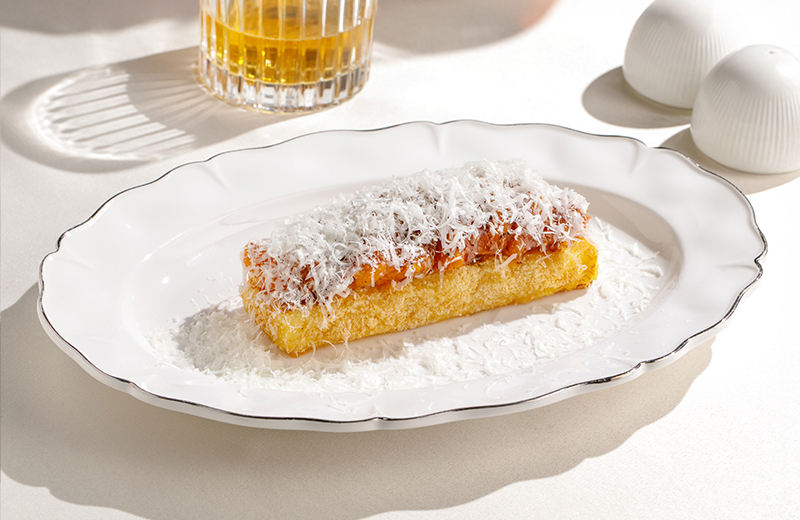 Заказать полента с печёной тыквой и сыром пекорино