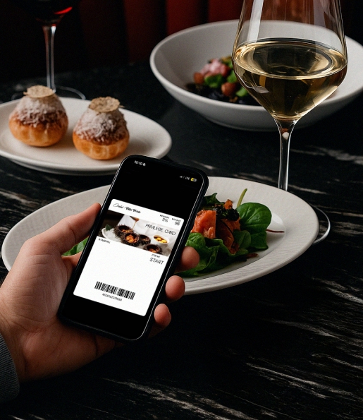 Клуб привилегий теперь в Wallet в ресторане Cristal