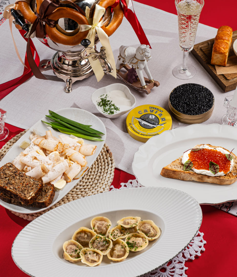 Русская гастрономия в ресторане Cristal